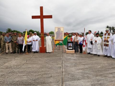 Inicia el recorrido oficial de los símbolos sagrados de la JMJ en Bocas del Toro