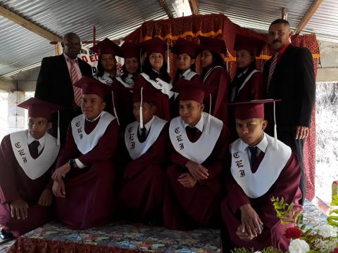 Tercera graduación en la comunidad de Ciri, Centro Educativo Jordanal